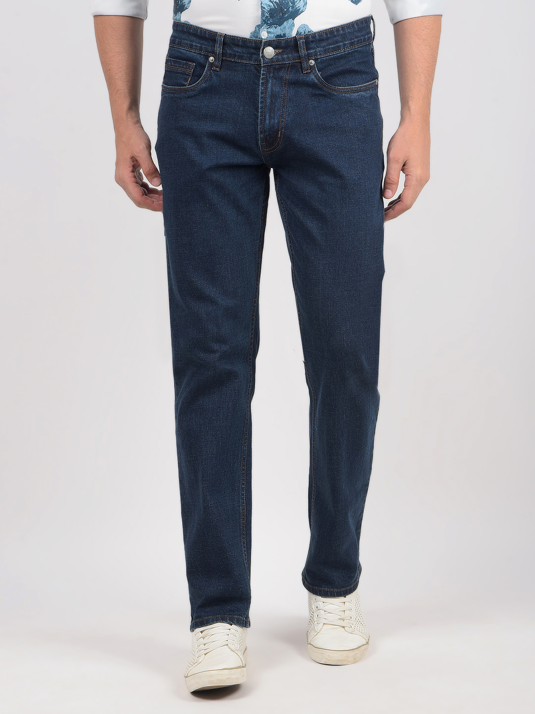 Numero Uno Men Solid Blue Jeans